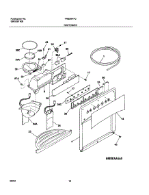 15 - Dispenser parts for Frigidaire Refrigerator FRS26H7CQ0 from AppliancePartsPros.com