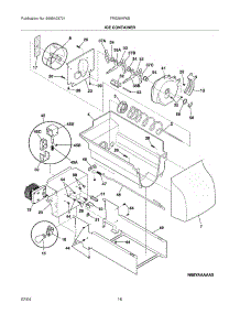 17 - Ice Container parts for Frigidaire Refrigerator FRS26HF6BB6 from AppliancePartsPros.com