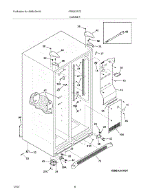 07 - Cabinet parts for Frigidaire Refrigerator FRS26DR7DS4 from AppliancePartsPros.com