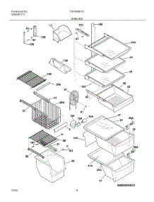 09 - Shelves parts for Frigidaire Refrigerator FRS26BH5CW2 from AppliancePartsPros.com