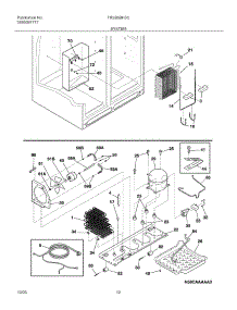 13 - System parts for Frigidaire Refrigerator FRS26BH5CW2 from AppliancePartsPros.com