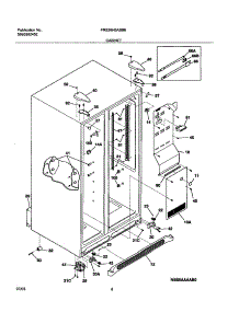07 - Cabinet parts for Frigidaire Refrigerator FRS26H5ASB6 from AppliancePartsPros.com