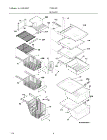 09 - Shelves parts for Frigidaire Refrigerator FRS26H5DSB3 from AppliancePartsPros.com