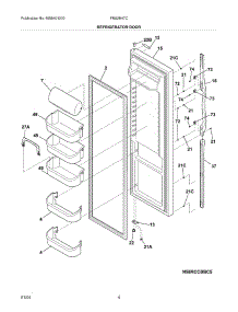 05 - Refrigerator Door parts for Frigidaire Refrigerator FRS26H7CB3 from AppliancePartsPros.com