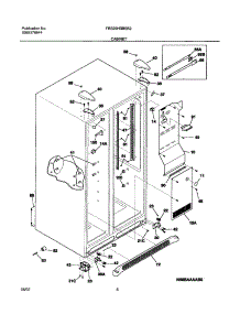 07 - Cabinet parts for Frigidaire Refrigerator FRS26HBBSB2 from AppliancePartsPros.com