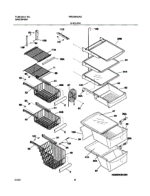 09 - Shelves parts for Frigidaire Refrigerator FRS26H5ASB0 from AppliancePartsPros.com
