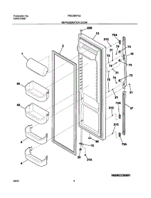 05 - Refrigerator Door parts for Frigidaire Refrigerator FRS26HF5AQ4 from AppliancePartsPros.com