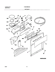 15 - Ice & Water Dispenser parts for Frigidaire Refrigerator FRS26HBBSB2 from AppliancePartsPros.com
