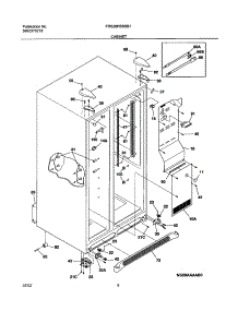 07 - Cabinet parts for Frigidaire Refrigerator FRS26HBBSB1 from AppliancePartsPros.com