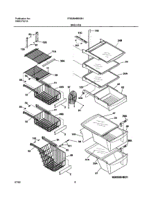 09 - Shelves parts for Frigidaire Refrigerator FRS26HBBSB1 from AppliancePartsPros.com