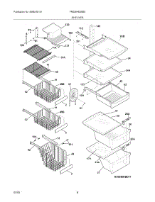 09 - Shelves parts for Frigidaire Refrigerator FRS26H5DSB5 from AppliancePartsPros.com