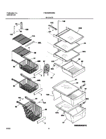 09 - Shelves parts for Frigidaire Refrigerator FRS26HBBSB3 from AppliancePartsPros.com