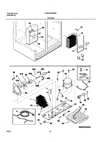 13 - System parts for Frigidaire Refrigerator FRS26HBBSB3 from AppliancePartsPros.com