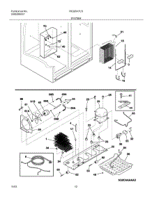 13 - System parts for Frigidaire Refrigerator FRS26H7CSB3 from AppliancePartsPros.com