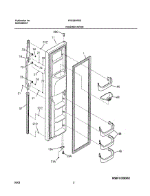 03 - Freezer Door parts for Frigidaire Refrigerator FRS26HF6BQ4 from AppliancePartsPros.com