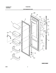 05 - Refrigerator Door parts for Frigidaire Refrigerator FRS26HF6BQ4 from AppliancePartsPros.com
