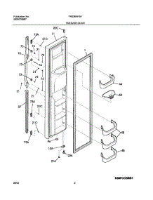 03 - Freezer Door parts for Frigidaire Refrigerator FRS26HF5AW4 from AppliancePartsPros.com