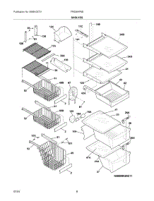 09 - Shelves parts for Frigidaire Refrigerator FRS26HF6BQ6 from AppliancePartsPros.com