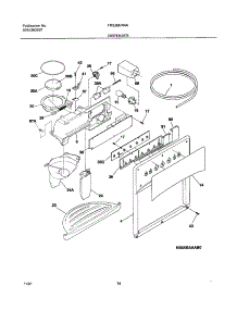 15 - Dispenser parts for Frigidaire Refrigerator FRS26HR4AB0 from AppliancePartsPros.com