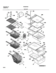 09 - Shelves parts for Frigidaire Refrigerator FRS26HF6BB2 from AppliancePartsPros.com