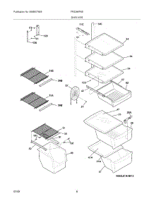 09 - Shelves parts for Frigidaire Refrigerator FRS26KF6EBC from AppliancePartsPros.com