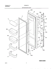 05 - Refrigerator Door parts for Frigidaire Refrigerator FRS26KF7AQ0 from AppliancePartsPros.com