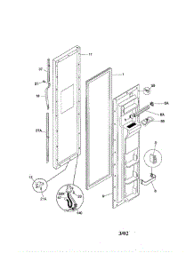 Freezer Door parts for Frigidaire Refrigerator FRS20ZGGB3 from AppliancePartsPros.com