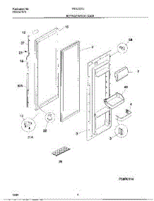 04 - Refrigerator Door parts for Frigidaire Refrigerator FRS20ZGJB2 from AppliancePartsPros.com