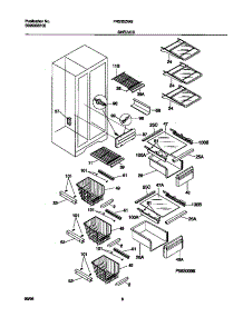 05 - Shelves parts for Frigidaire Refrigerator FRS20ZGGW0 from AppliancePartsPros.com