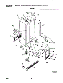 04 - Cabinet parts for Frigidaire Refrigerator FRS20ZRGW1 from AppliancePartsPros.com