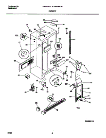04 - Cabinet parts for Frigidaire Refrigerator FRS22XGCD1 from AppliancePartsPros.com