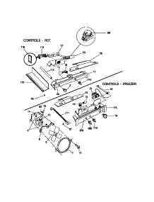 06 - Controls parts for Frigidaire Refrigerator FRS22WPCW0 from AppliancePartsPros.com