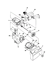 09 - Ice Container, Drive parts for Frigidaire Refrigerator FRS22WPCW0 from AppliancePartsPros.com
