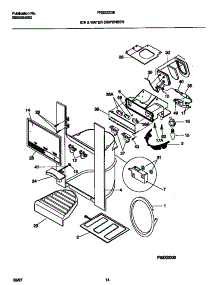 08 - Ice & Water Dispenser parts for Frigidaire Refrigerator FRS22ZGEW2 from AppliancePartsPros.com