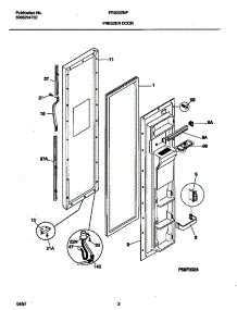 02 - Freezer Door parts for Frigidaire Refrigerator FRS22ZNFW0 from AppliancePartsPros.com