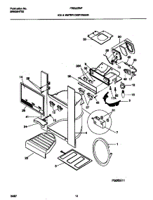 08 - Ice & Water Dispenser parts for Frigidaire Refrigerator FRS22ZNFW0 from AppliancePartsPros.com