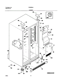 07 - Cabinet parts for Frigidaire Refrigerator FRS26R4AB6 from AppliancePartsPros.com