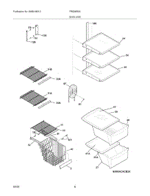 09 - Shelves parts for Frigidaire Refrigerator FRS26R2AWI from AppliancePartsPros.com