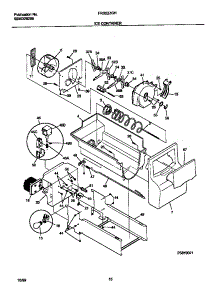 09 - Ice Container parts for Frigidaire Refrigerator FRS22ZGHB3 from AppliancePartsPros.com