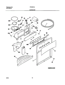 15 - Dispenser parts for Frigidaire Refrigerator FRS26R4AQ2 from AppliancePartsPros.com