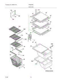 09 - Shelves parts for Frigidaire Refrigerator FRS26RBCWA from AppliancePartsPros.com