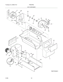 17 - Ice Container parts for Frigidaire Refrigerator FRS26RBCWA from AppliancePartsPros.com