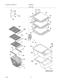 09 - Shelves parts for Frigidaire Refrigerator FRS26RBCW8 from AppliancePartsPros.com