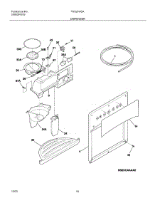 15 - Dispenser parts for Frigidaire Refrigerator FRS26W2AQ7 from AppliancePartsPros.com