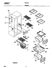 05 - Shelves parts for Frigidaire Refrigerator FRS24ZRHB3 from AppliancePartsPros.com