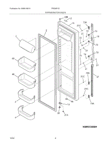 05 - Refrigerator Door parts for Frigidaire Refrigerator FRS26F4DW2 from AppliancePartsPros.com