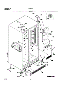 07 - Cabinet parts for Frigidaire Refrigerator FRS26F4CQ0 from AppliancePartsPros.com