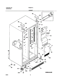 07 - Cabinet parts for Frigidaire Refrigerator FRS26H7CQ1 from AppliancePartsPros.com