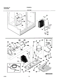 13 - System parts for Frigidaire Refrigerator FRS26F5AW6 from AppliancePartsPros.com