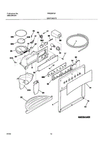 15 - Dispenser parts for Frigidaire Refrigerator FRS26F5AW6 from AppliancePartsPros.com